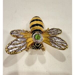 Yellow Black Enamel‎ Painted Wasp Trinket Box